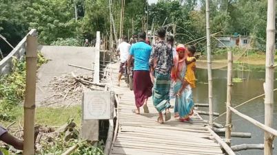 সেতুর অভাবে মেয়ে বিয়ে দিতে পারছেন না এলাকাবাসী