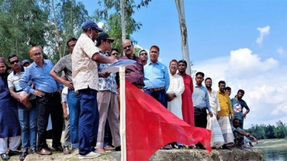 করতোয়ার সেই আউলিয়া ঘাটে হবে ব্রিজ, স্পট পরিদর্শনে প্রকৌশলীরা